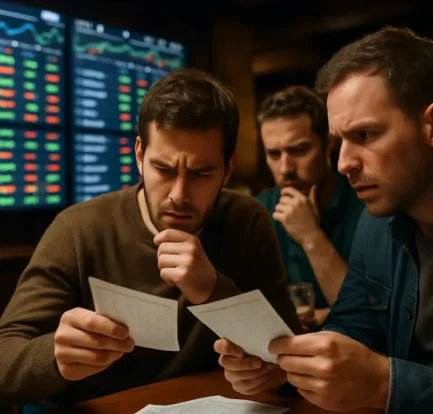 prediction market bias analysis shown with price charts and trading data on a desk