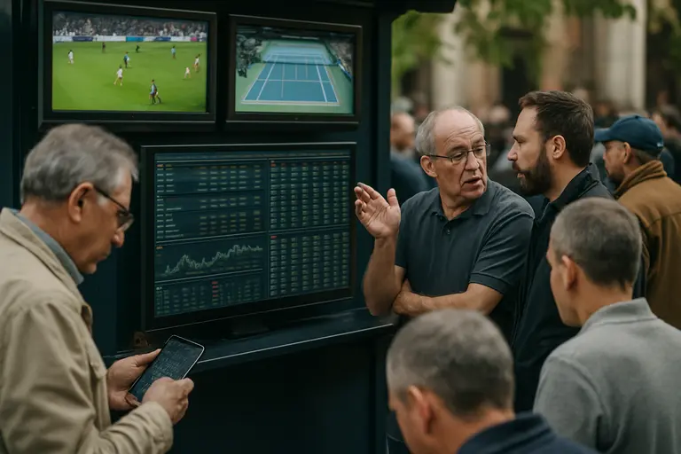 Side-by-side sportsbook market screens with football analytics notes