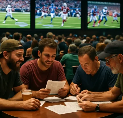 Sportsbook acquisition dashboard with NFL market charts on a laptop
