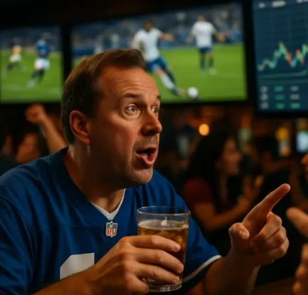 Analyst reviewing Legal Wagering Metrics charts for U.S. sports betting performance