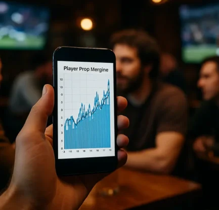 Analyst reviewing player prop margins on sportsbook data dashboards