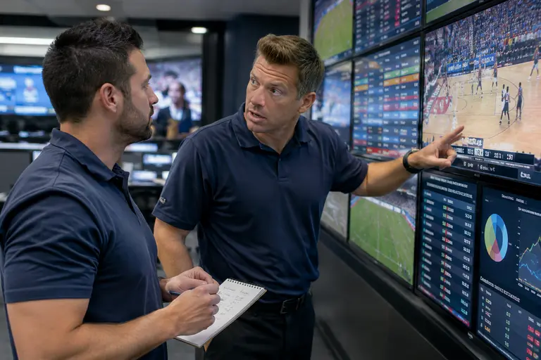 Side-by-side sportsbook market comparison worksheet with revenue columns
